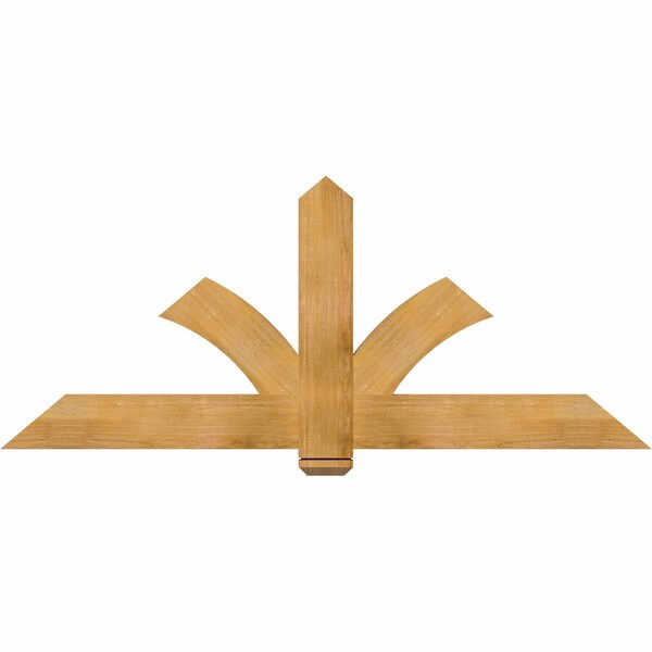 Ekena Millwork Redmond Rough Sawn Timber Gable Bracket, Western Red Cedar, 72"W x 30"H x 2"D x 6"F, 10/12 Pitch GBW072X30X0206RED00RWR - main